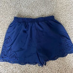 Gameday Couture Navy Lazer Cut-Out Short